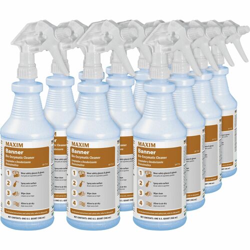 Midlab Inc  Deodorizer,f/Waste Systems,Bioactive,1 Quart,12/CT,White