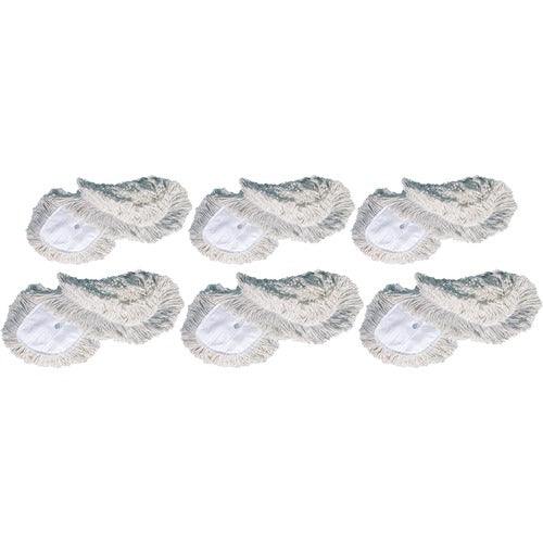 Genuine Joe  Dust Mophead Refill,Blended Yarn,60"x5",6/CT,White-GJO18387CT