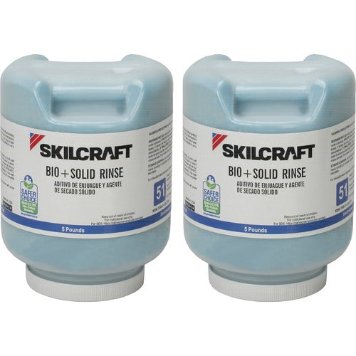 SKILCRAFT  Rinse Additive,f/Dishwasher,EPA Cert, 5 lb, 2/BX, Blue