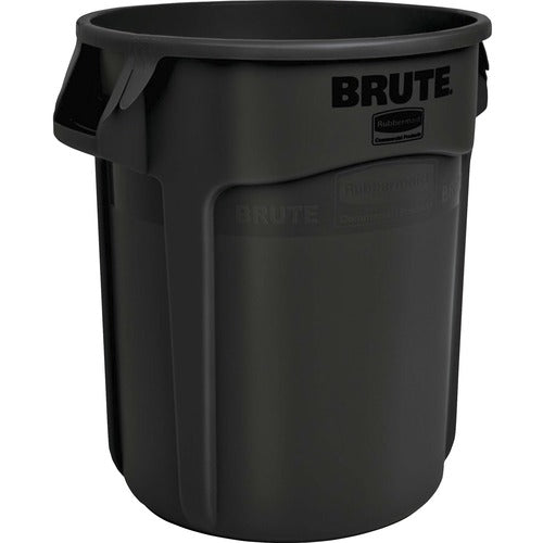 Rubbermaid Commercial Products  Round Brute Container, 26-1/2"x33", 55Gal, 3/CT, Black