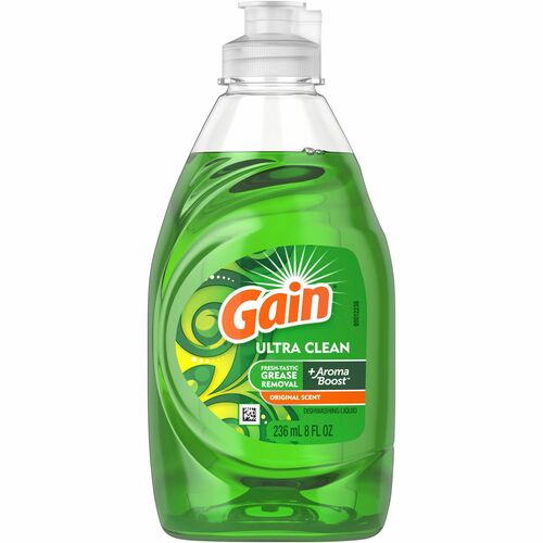 Procter & Gamble Commercial  Gain Dish Detergent, 8oz., 12/CT, Green