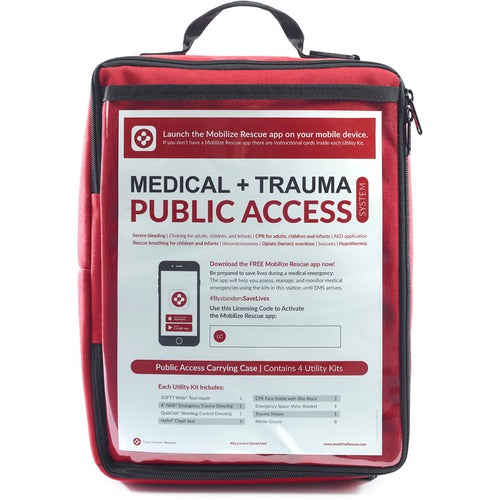 Zoll Medical Corp  First Aid Kits,w/Mobilize Rescue App,60-pieces,Red