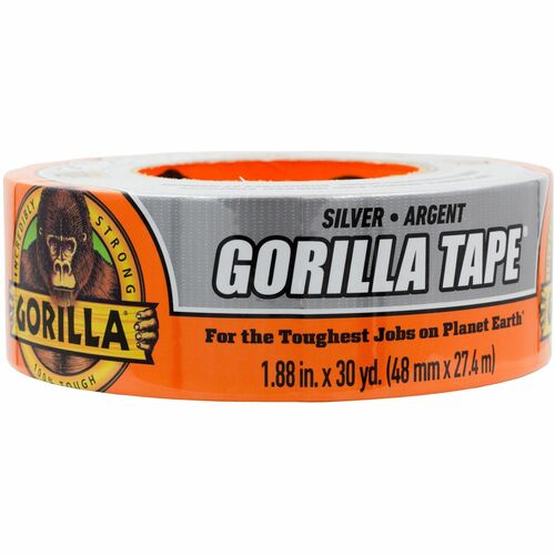 The Gorilla Glue Company  Duct Tape, Weather-resistant, 1.88"x30 Yards, Silver-GOR105634