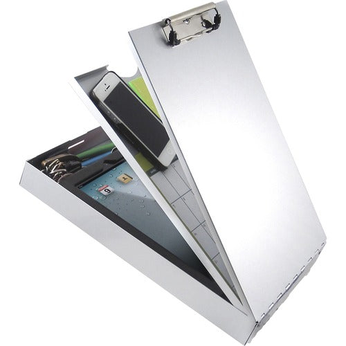 Saunders  Form Holder, w/ 2 Storage Trays, 9"x2-3/4x14", Silver
