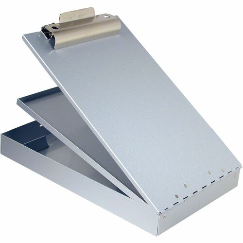 Saunders  Storage Clipboard, Pencil Tray, 9"x2-3/4"x16-1/4", Aluminum