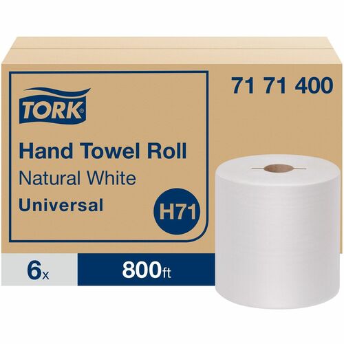 TORK  Towels,Universal,1-Ply,7.8"RL Dia,1.9"Core,7.5"x800',6/CT,WE
