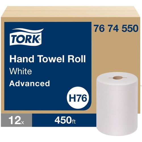 TORK  Towel Rolls,f/Mini Dispensers,1.92"Core,7.5"x450",12/CT,WE