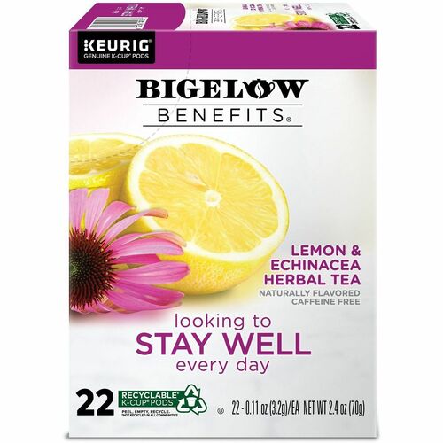 Green Mountain  Tea,Lemon/Echinacea,Herbal,K-Cup,22/BX,Multi-GMT2025