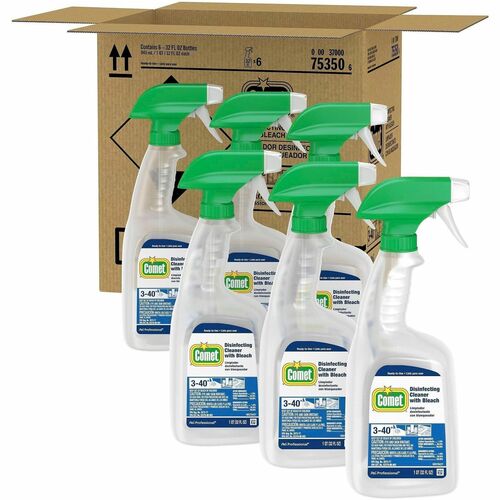 Procter & Gamble Commercial  Disinfectant Spray,w/Bleach,Comet,Liquid,Prof,32oz,6/CT