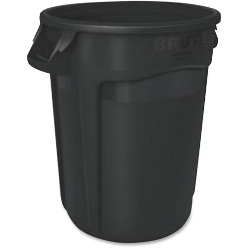Rubbermaid Commercial Products  Brute Container, No Lid, Venting Channels, 10 Gal, Black