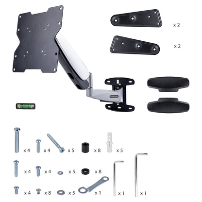 StarTech.com VESA TV Wall Mount, Adjustable Full Motion Mount For 23"-55" Displays, Slim Wall Mount TV Bracket Supports 66lb (30kg), Extendable/Tilting/Swivel Monitor Wall Mount