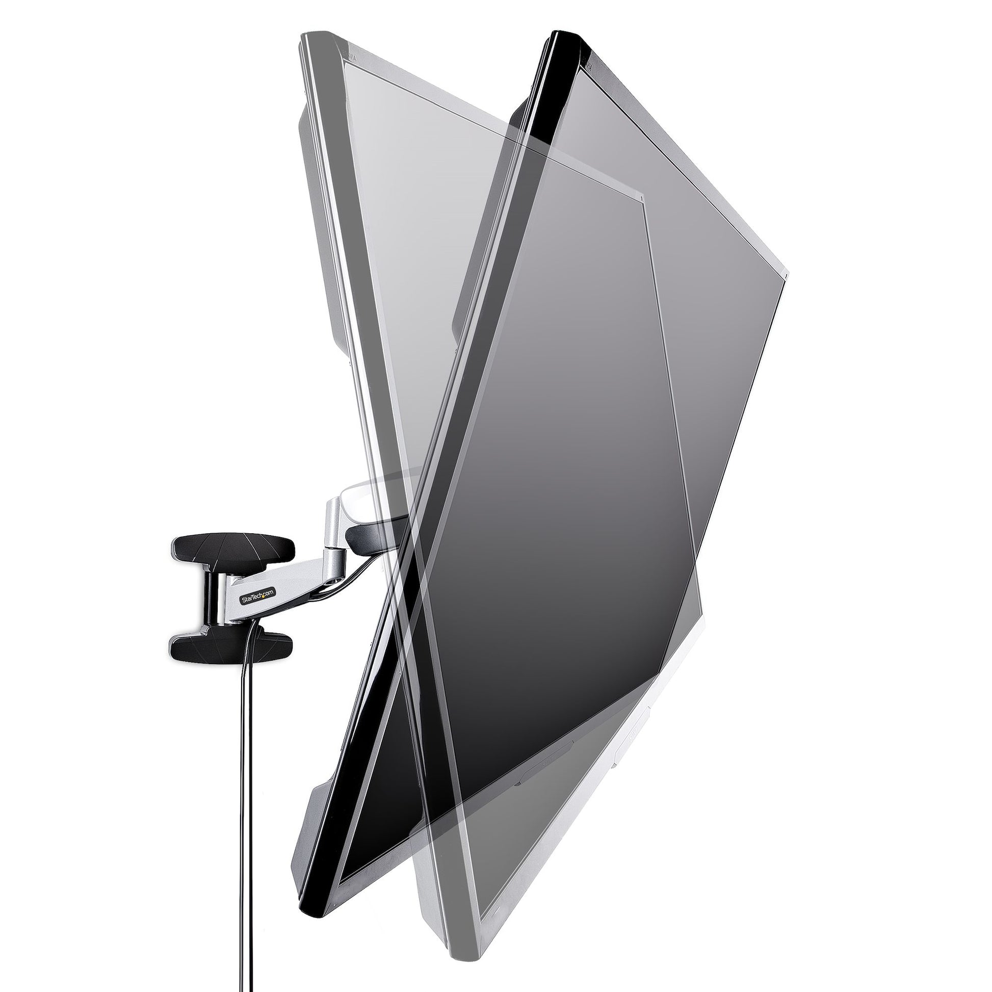 StarTech.com VESA TV Wall Mount, Adjustable Full Motion Mount For 23"-55" Displays, Slim Wall Mount TV Bracket Supports 66lb (30kg), Extendable/Tilting/Swivel Monitor Wall Mount