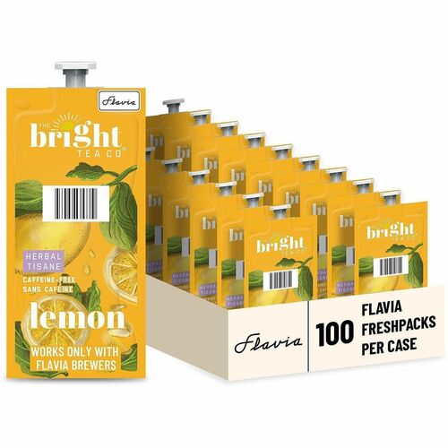 Lavazza  Tea, Bright Tea Co, Lemon Herbal, Freshpack, 100/CT, BK