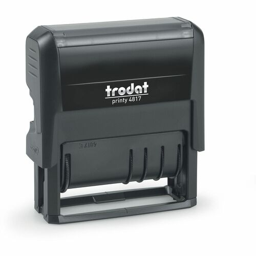 Trodat USA  Date Stamp, 12 Message, 3/8"x2", Black