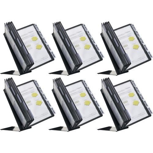 Durable Office Products  Desk Panel System, 10 Panels/Tabs, 6/CT, BK