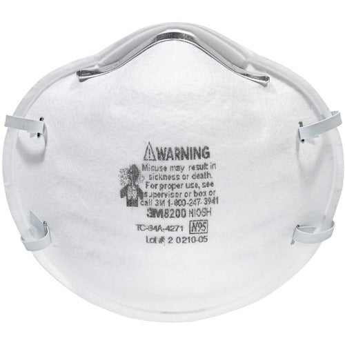 3M  Particulate Respirator, N95, 2/PK, 12PK/CT, White