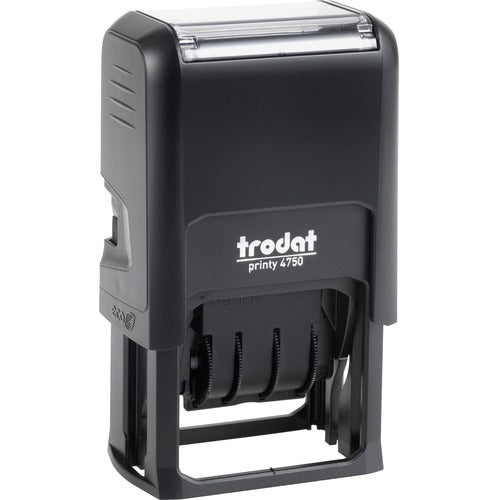 Trodat USA  5-in-1 Date Stamp, Self-Inking, 3"Wx1-1/2"Lx5"H, Black