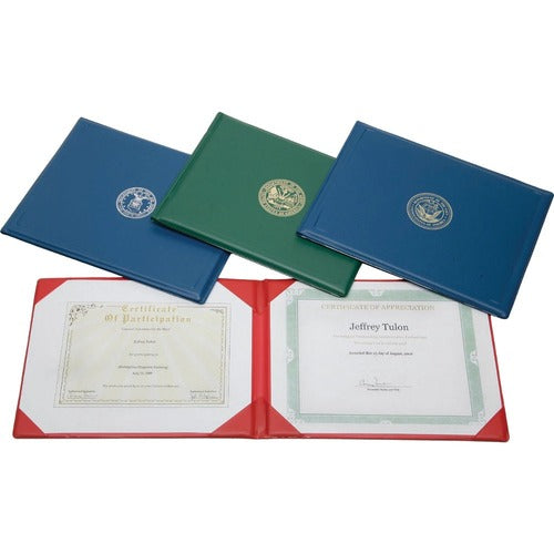 SKILCRAFT  Military Binder,f/Certificate,USAF Seal,11"x8-1/2",BE