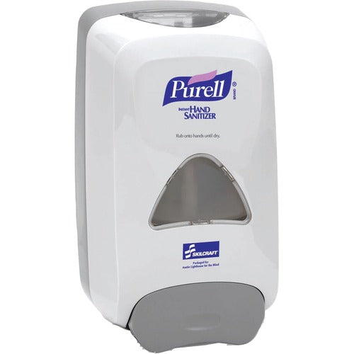 SKILCRAFT  Hand Sanitizer Dispenser, Holds 1200 ml, Dove Gray