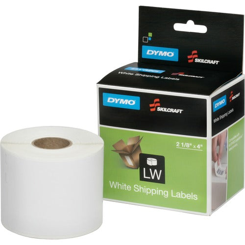 SKILCRAFT  Shipping Labels,f/LabelWriters,2-1/8"x4",220/RL,2RL/PK,BK/WE