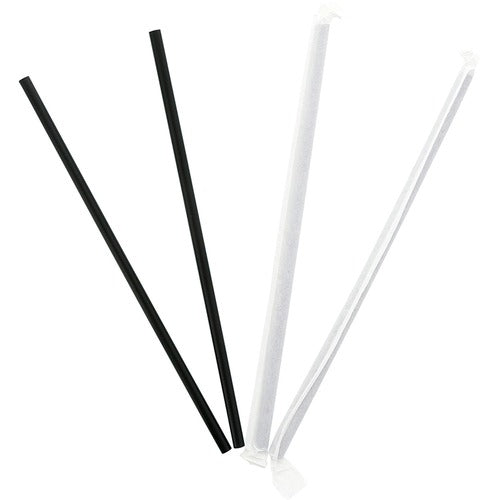 Southeastern Paper Group  Straws,Wrapped,7-3/4",5000/CT,Black-EGS600228