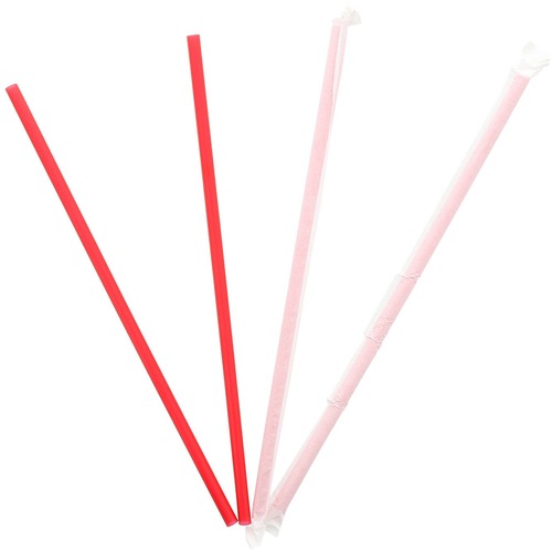 Southeastern Paper Group  Straws,Wrapped,Giant,10-1/4",1200/CT,Red-EGS198200