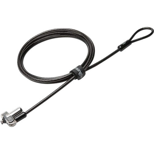 SKILCRAFT  Keyed Lock, Wedge, f/Laptop/Tablets,6' Steel Cable,Black