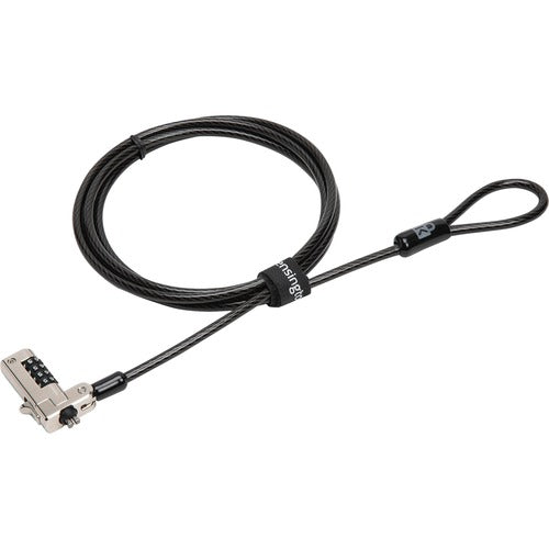 SKILCRAFT  Combination Lock,4-Number,Wedge,f/Laptop/Tablet,6'Cable,BK