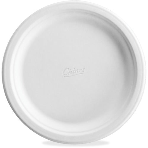 Huhtamaki  Dinner Plates, Paper, Round, 8-3/4", 125/PK,4PK/CT, White