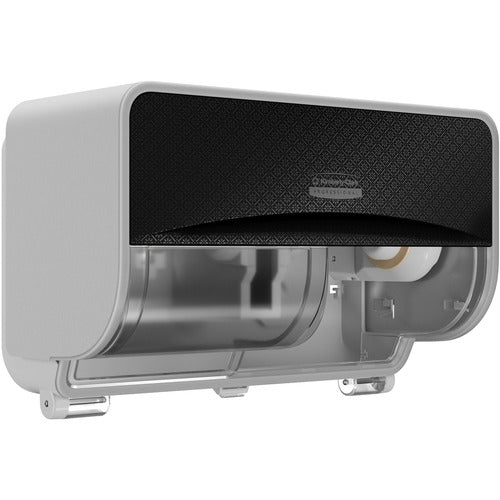 Kimberly-Clark Professional  Dispenser,w/Faceplate,f/2 Coreless Rolls,Horz,Black Mosaic