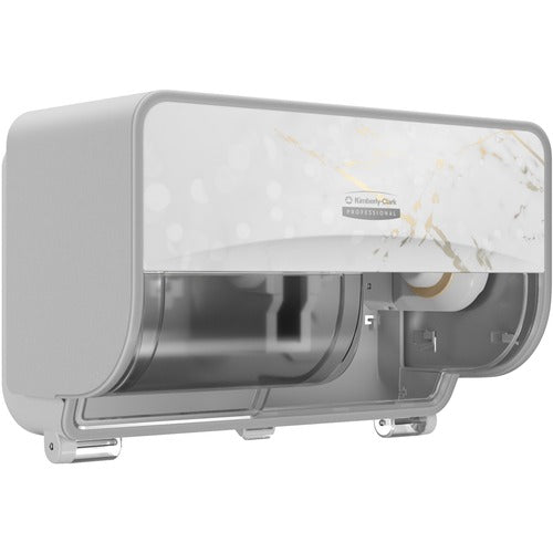 Kimberly-Clark Professional  Dispenser,w/Faceplate,f/2 Coreless Rolls,Horz,Cherry Blossom