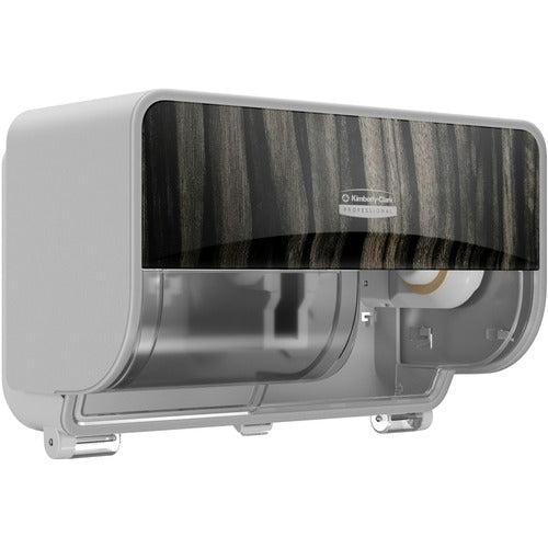 Kimberly-Clark Professional  Dispenser,w/Faceplate,f/2 Coreless Rolls,Horz,EY Woodgrain