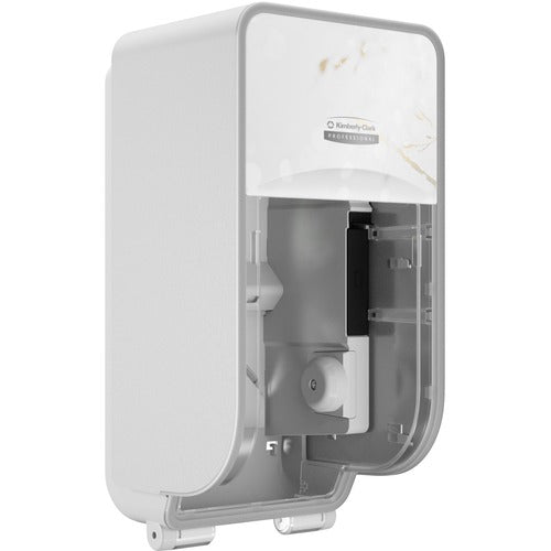 Kimberly-Clark Professional  Dispenser,w/Faceplate,f/2 Coreless Rolls,Vertical,CY Blossom