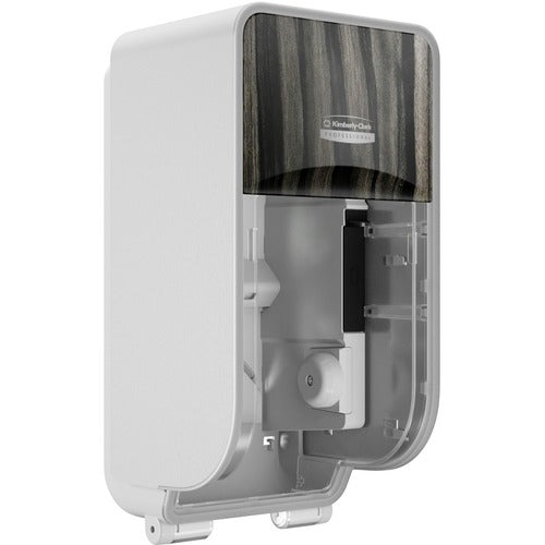 Kimberly-Clark Professional  Dispenser,w/Faceplate,f/2 Coreless Rolls,Vertical,EY Wdgrain