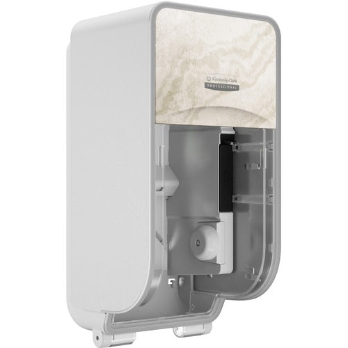 Kimberly-Clark Professional  Dispenser,w/Faceplate,f/2 Coreless Rolls,Vertical,Warm Mable