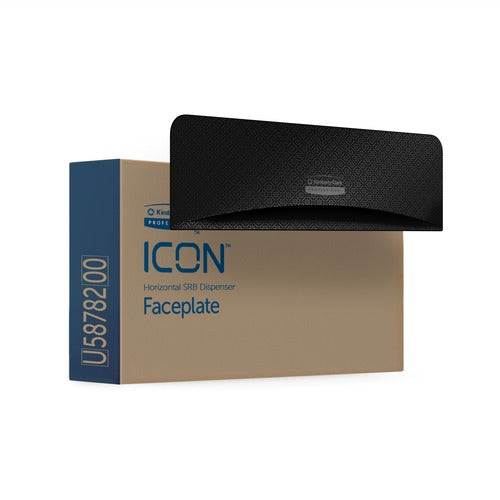 Kimberly-Clark Professional  Faceplate,f/2-RollTissueHorzDisp,12"x1.5"x3.56",BK Mosaic