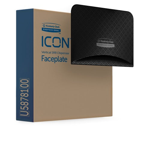 Kimberly-Clark Professional  Faceplate,f/2-RollTissueVertDisp,6"x1.5"x4.25",Black Mosaic