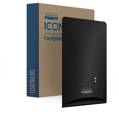 Kimberly-Clark Professional  Faceplate,f/ICON Skin Care Disp,7"x1-1/2"x10",Black Mosaic