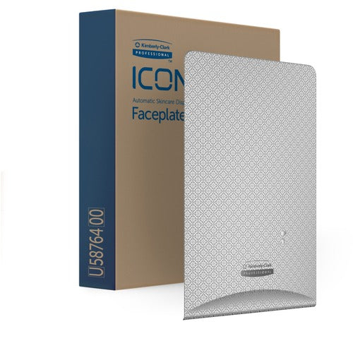 Kimberly-Clark Professional  Faceplate,f/ICON Skin Care Disp,7"x1-1/2"x10",Silver Mosaic