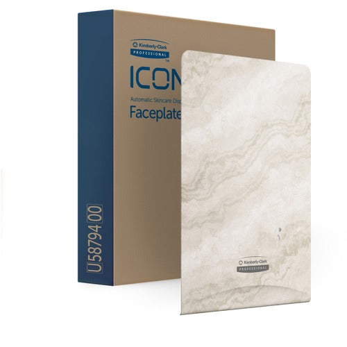 Kimberly-Clark Professional  Faceplate,f/ICON Skin Care Disp,7"x1-1/2"x10",Warm Marble