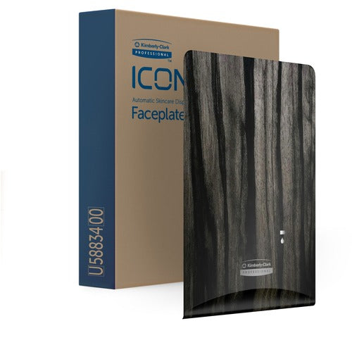 Kimberly-Clark Professional  Faceplate,f/ICON SkinCareDisp,7"x1-1/2"x10",Ebony Woodgrain