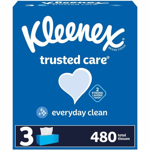 Kimberly-Clark Professional  Facial Tissues,2-ply,8-1/5"x8-2/5",160/Box,3/PK,12PK/CT,WE