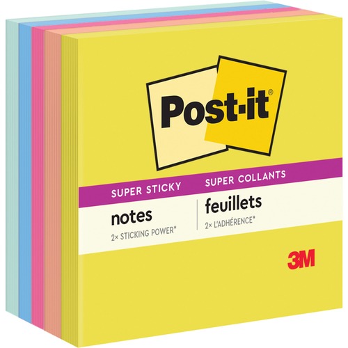 3M  Post-it Notes,Super Sticky,3"x3",100Sht/PD,5PD/PK,SummerJoy