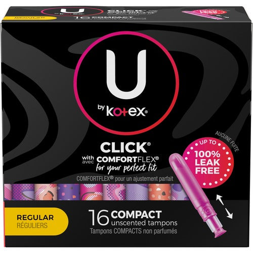 Kimberly-Clark Professional  Tampons, Compact, Kotex, 16/Box, Multi