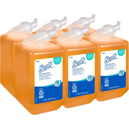 Kimberly-Clark Professional  Hair/Body Wash,Foam,Citrus Scent,1L (33.8oz),6/CT,Yellow