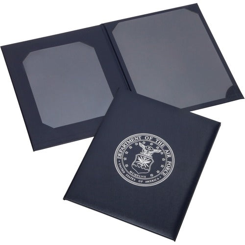 SKILCRAFT  Binder,f/Certificates/Awards,USAF-Seal,14-1/2"x11-1/2",BE