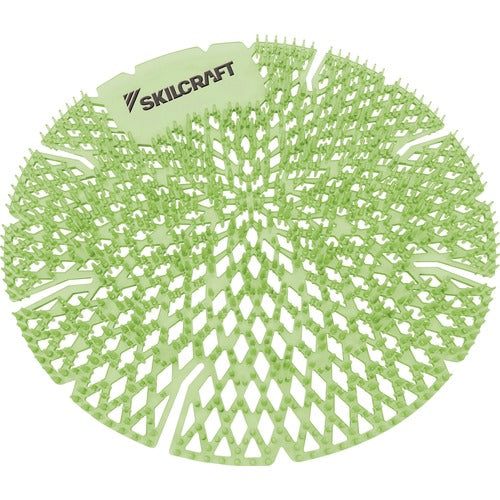 SKILCRAFT  Urinal Screen,Deodorizer,7-1/4"DIAx1/16"H,Lime,10/BX,GN