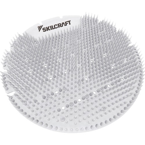 SKILCRAFT  Urinal Screen,Deodorizer,7-1/4"DIAx1/4"H,Melon,6/BX,Clear