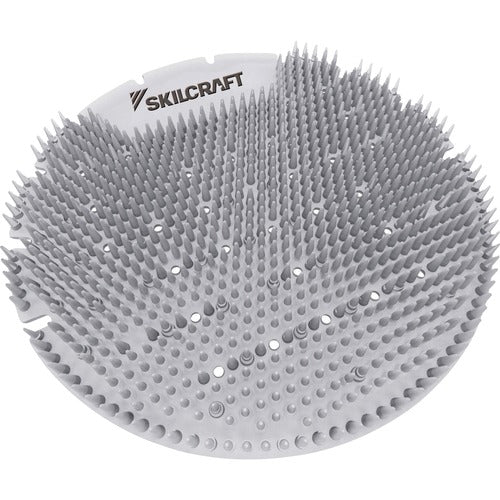 SKILCRAFT  Urinal Screen,Deodorizer,7-1/4"DIAx1/4"H,Ice,6/BX,GY