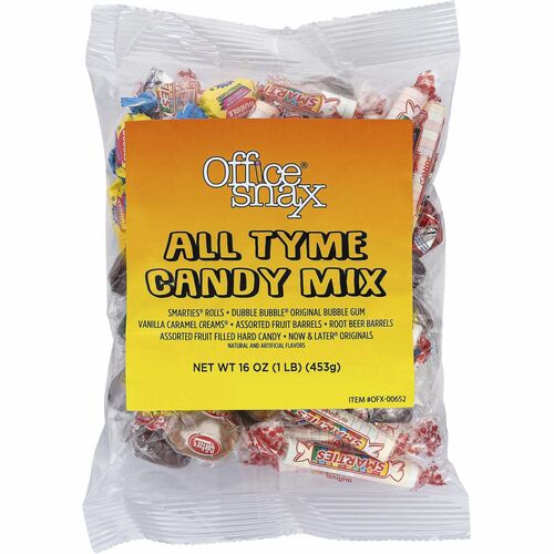 Office Snax  Candy, All Tyme Mix, Assorted Flavors, 16oz Bag, Assorted